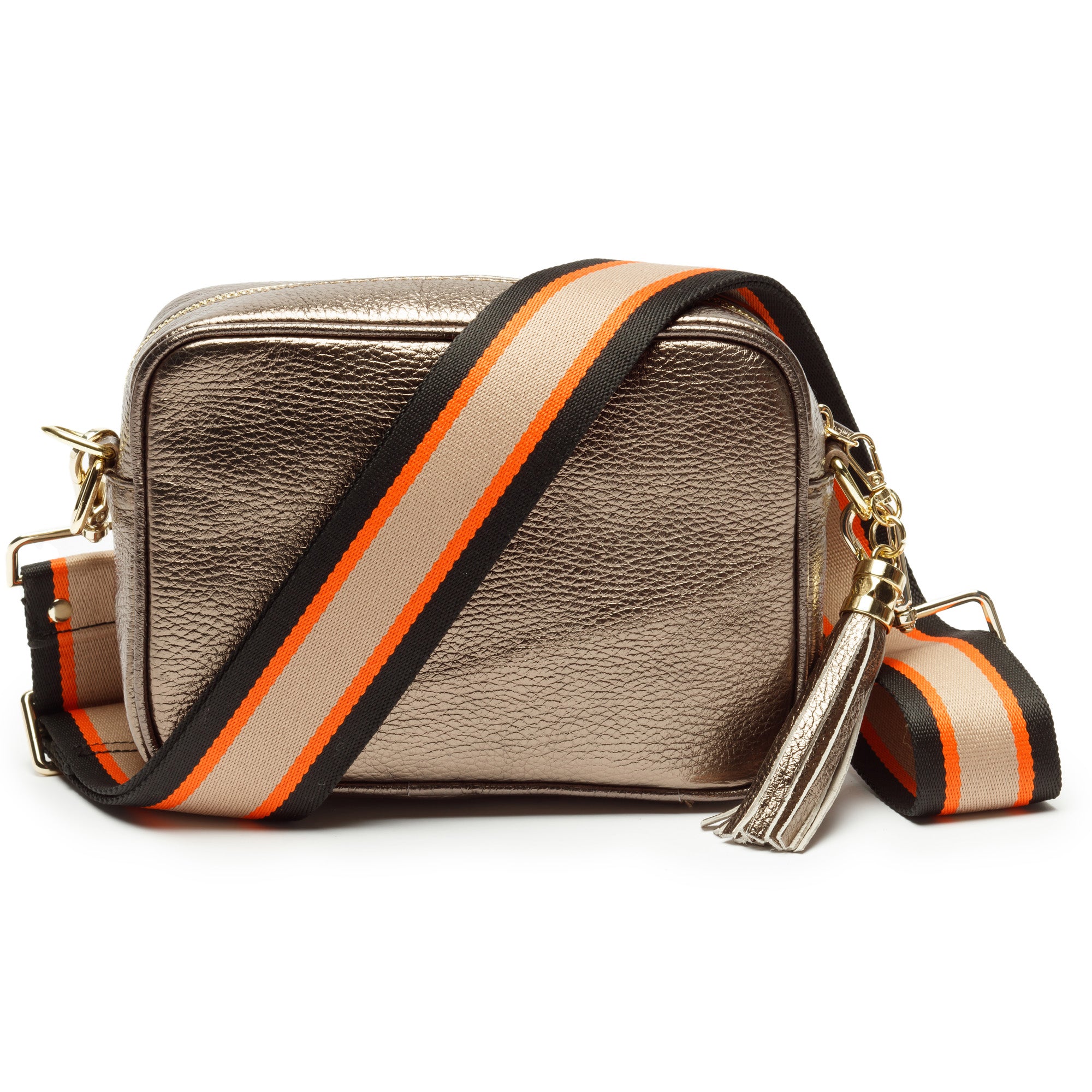 Crossbody Metallic Bronze (Orange Black Strap)