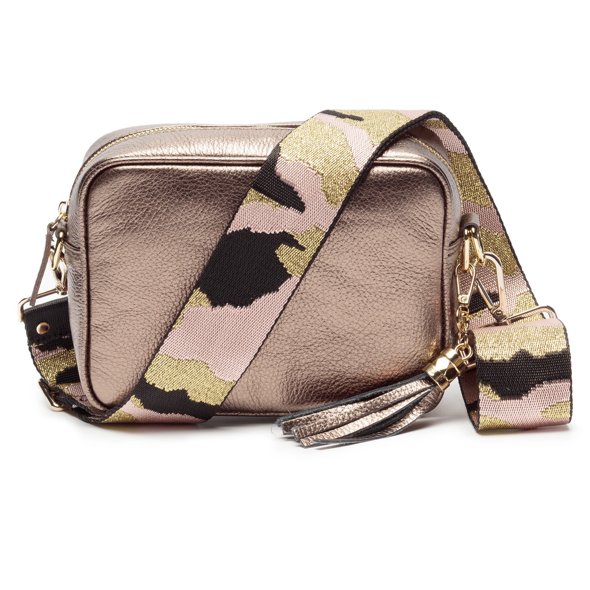 CROSSBODY-BRONZE (PINK CAMOUFLAGE RIEMEN)