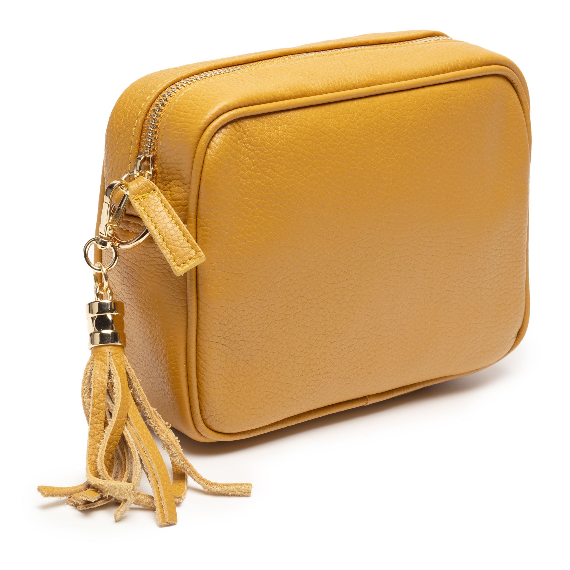 CROSSBODY SENF (GOLD-CHEVRON RIEMEN)