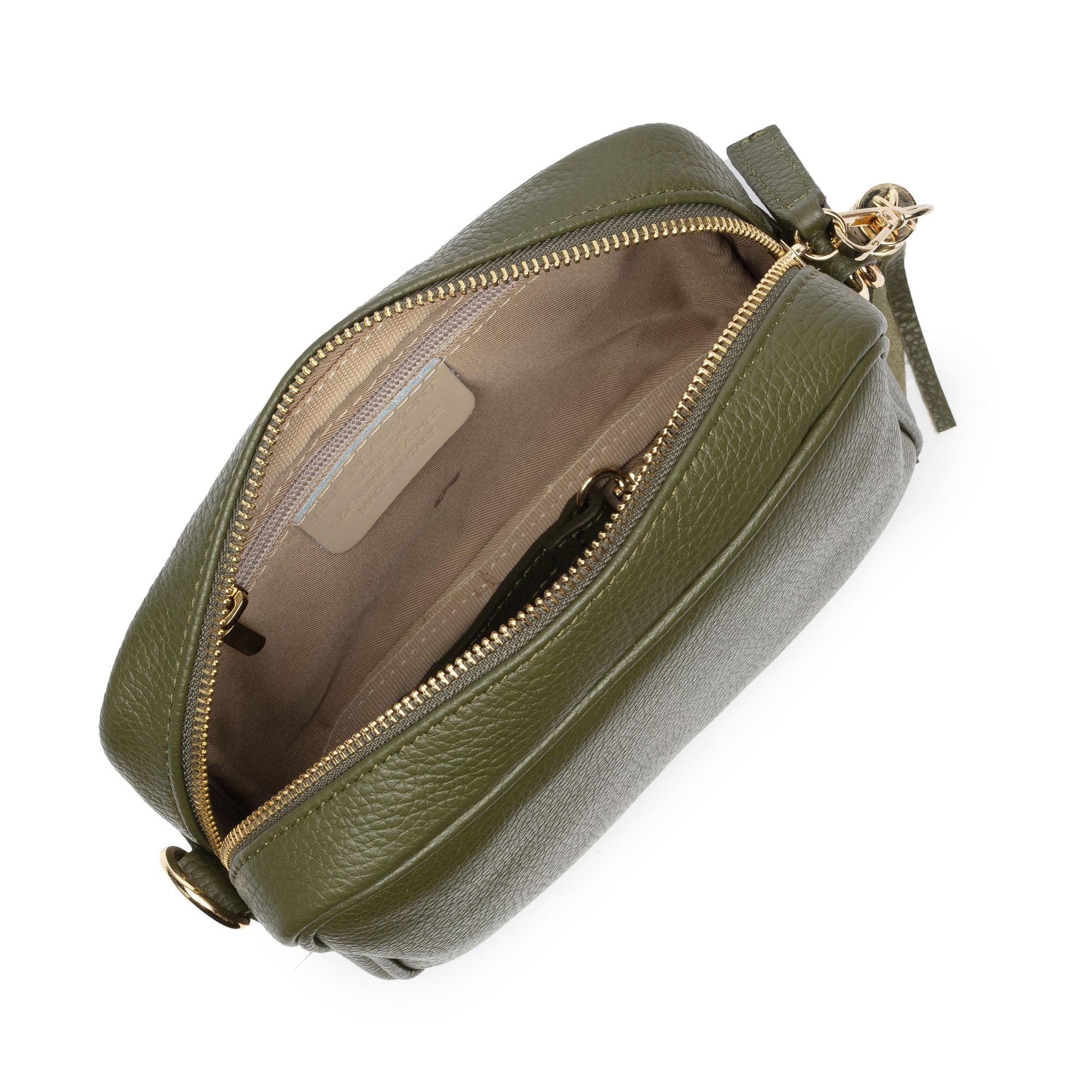 Crossbody Olive (Champagne Stripes strap)