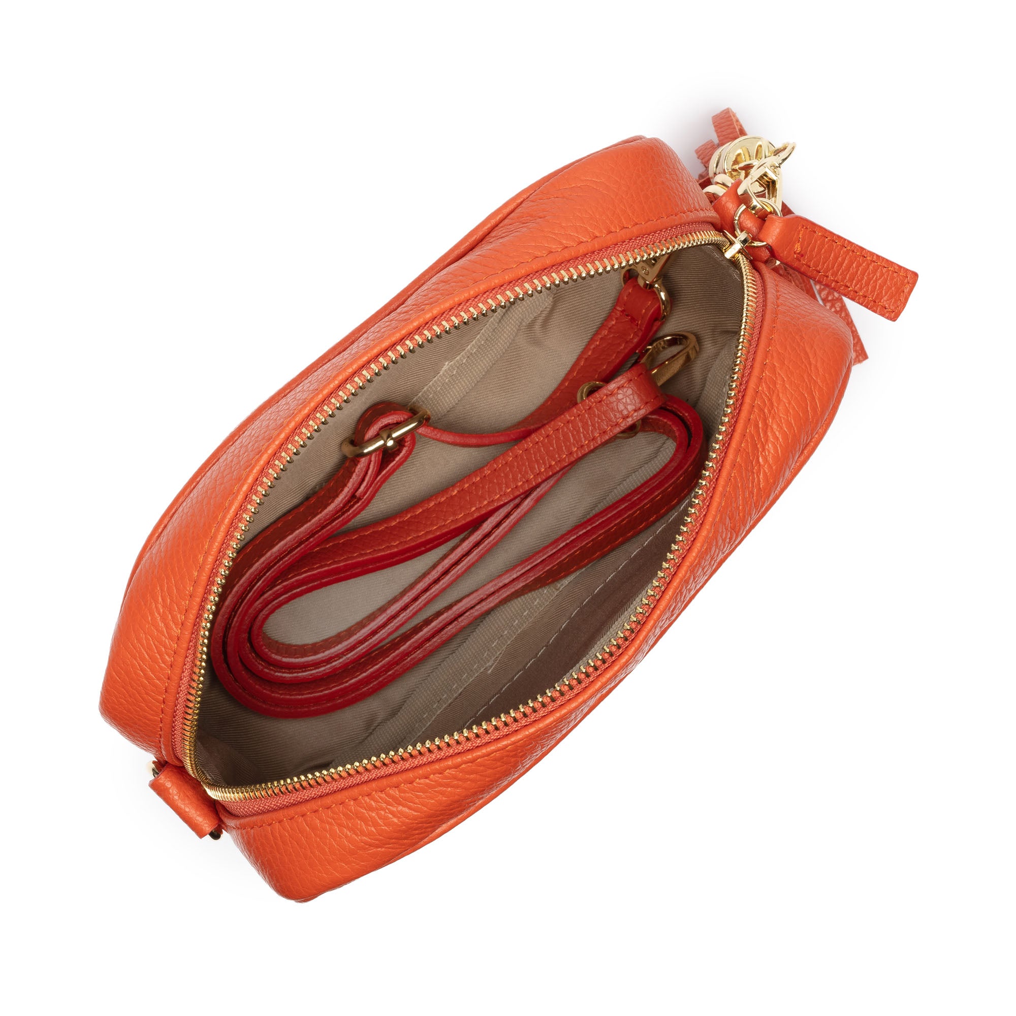 CROSSBODY ROST (ORANGE/SCHWARZER RIEMEN)