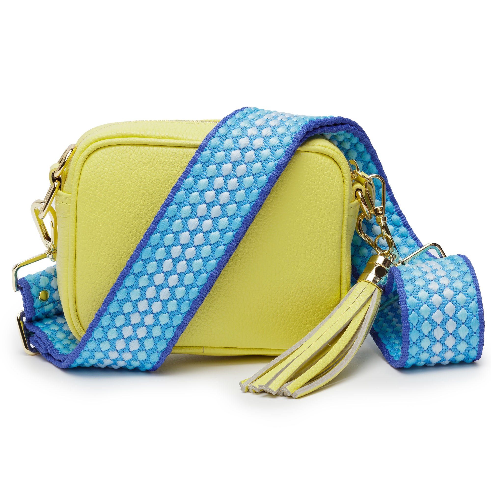 Mini Crossbody Lemon (Blue Macaroon Strap)