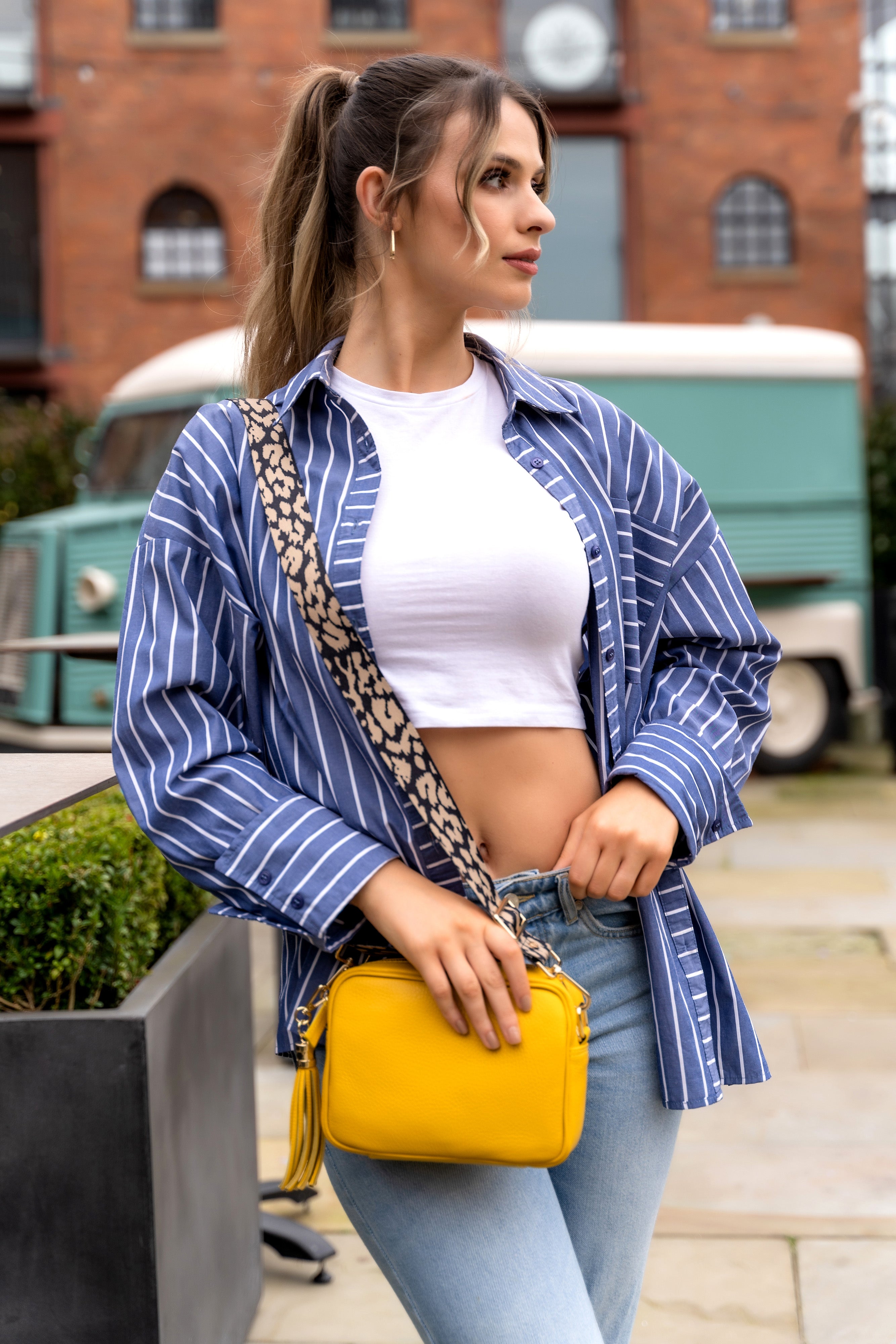 Crossbody Yellow (Leopard Strap)