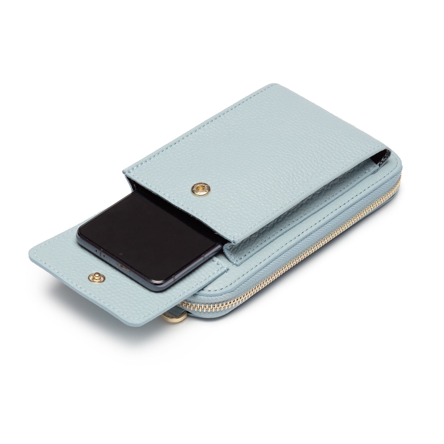 Phonebag Powder Blue (Light Blue Chevron strap)