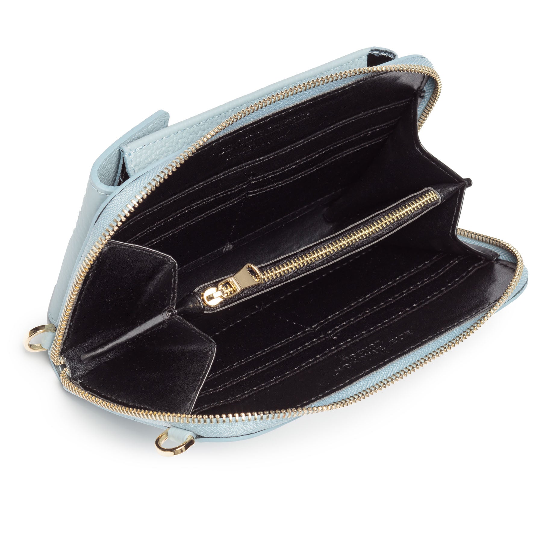 Phonebag Powder Blue (Light Blue Chevron strap)