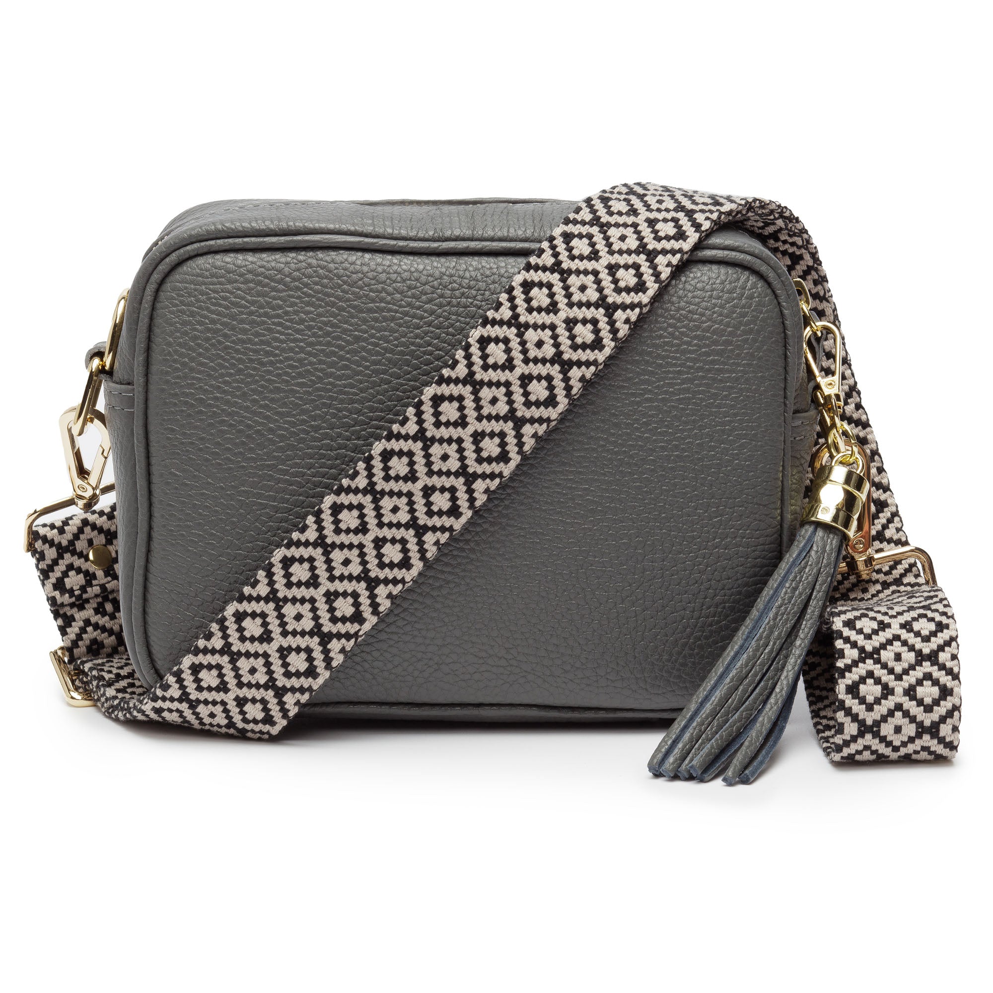 CROSSBODY SCHIEFER (GESTRICKTER DAIMOND-RIEMEN)