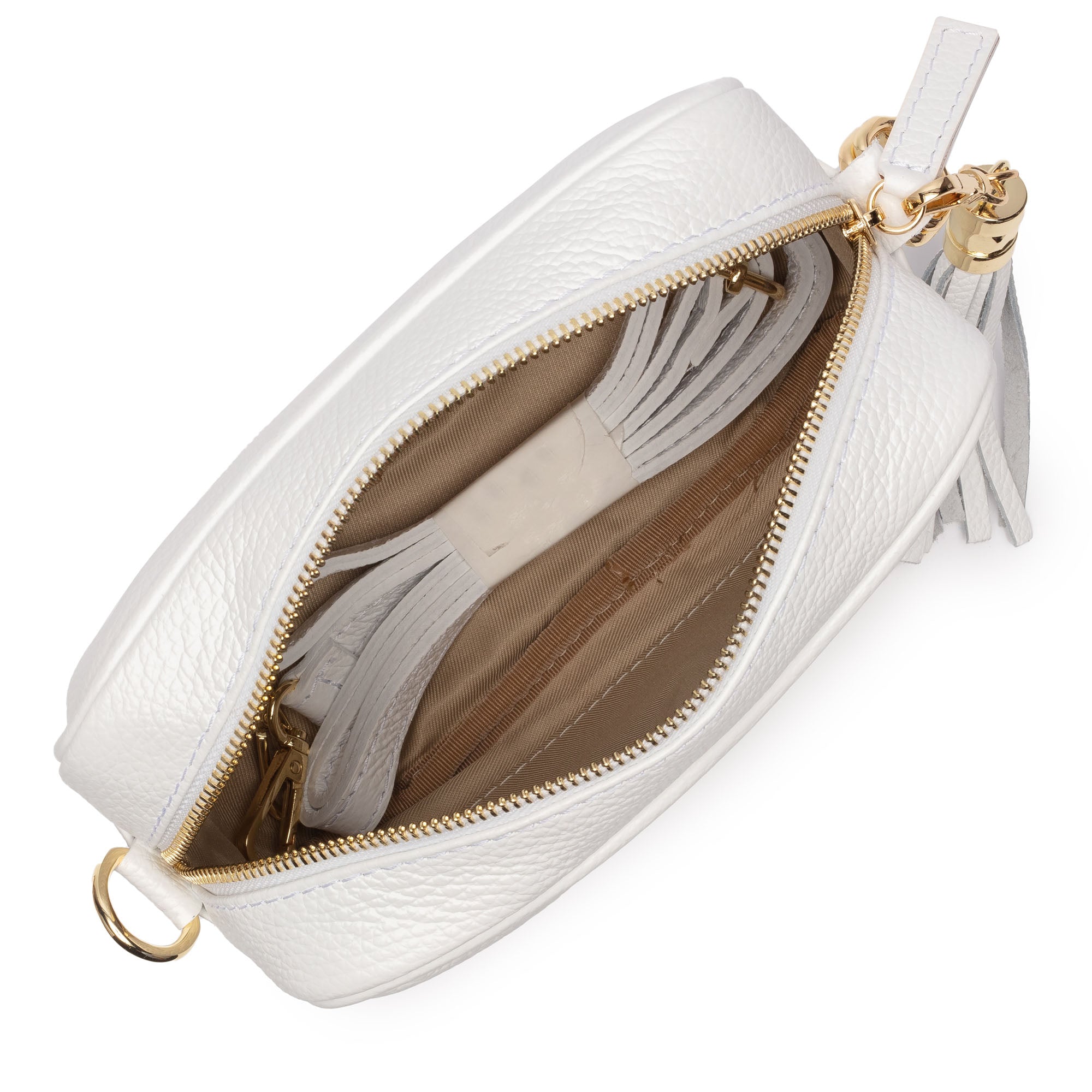 Crossbody White ( Pink Knitted Diamond Strap)