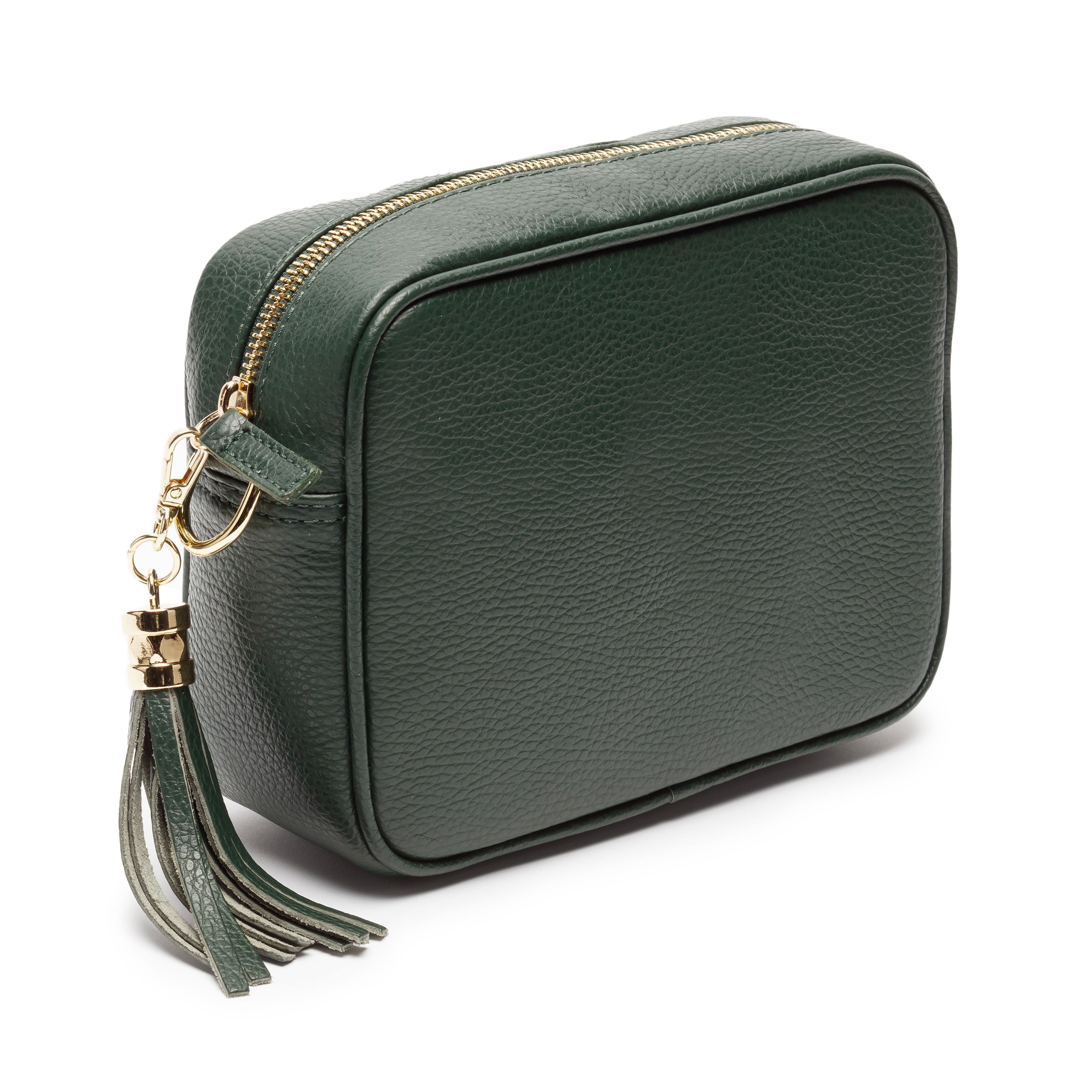 CROSSBODY FLASCHENGRÜN (CHAMPAGNE STRIPES RIEMEN)