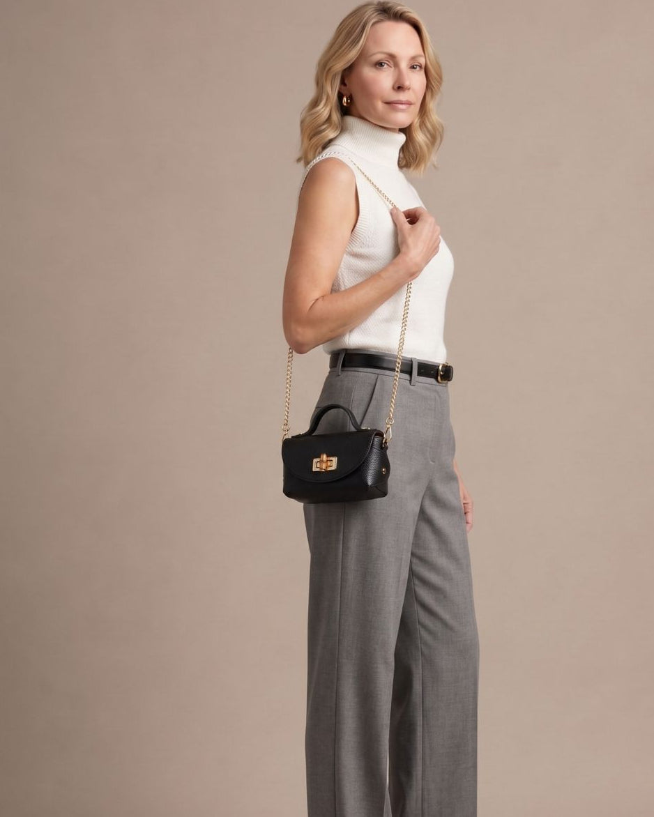 Bamboo Twist Clasp - Black