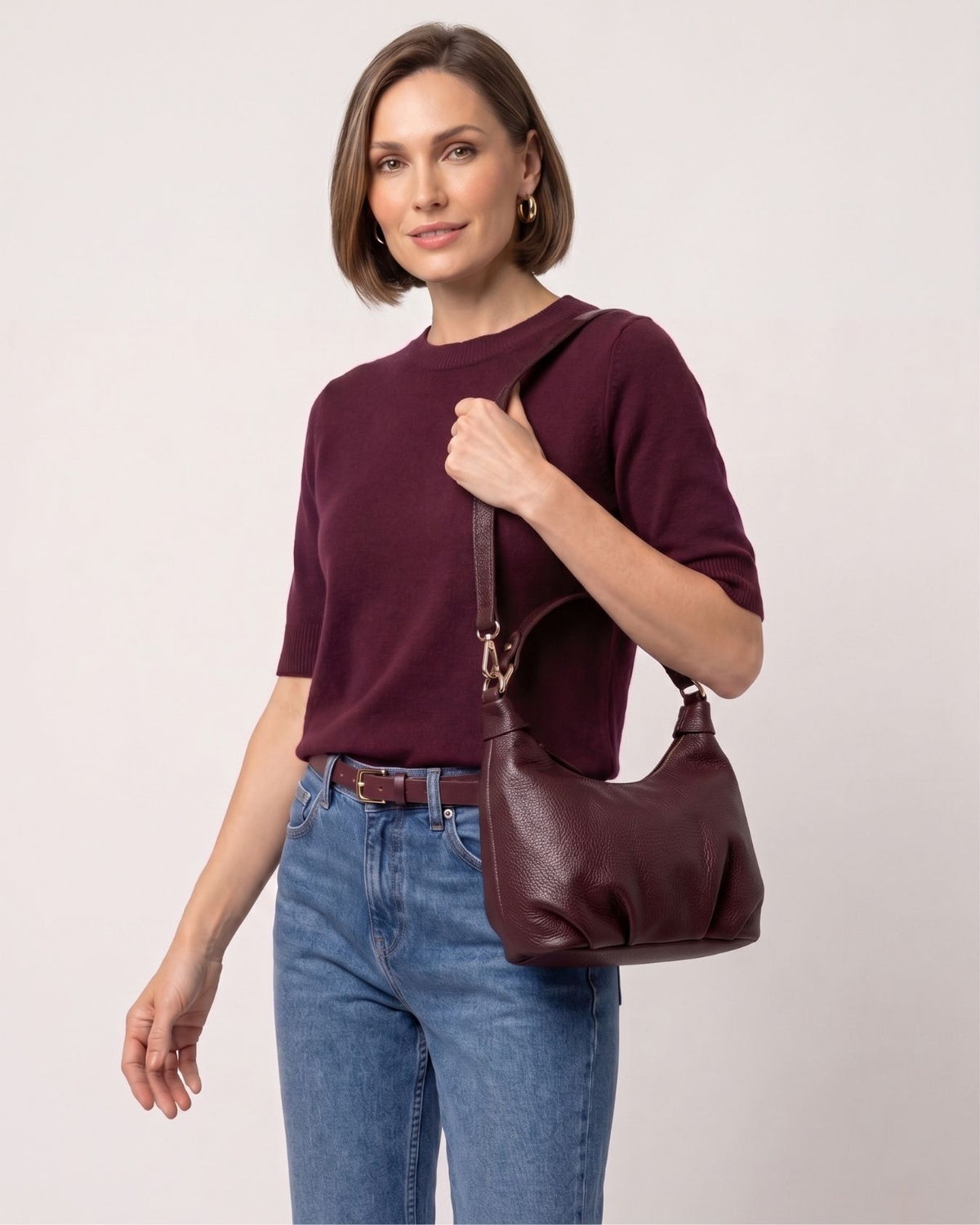 Dumpling Bag - Burgundy