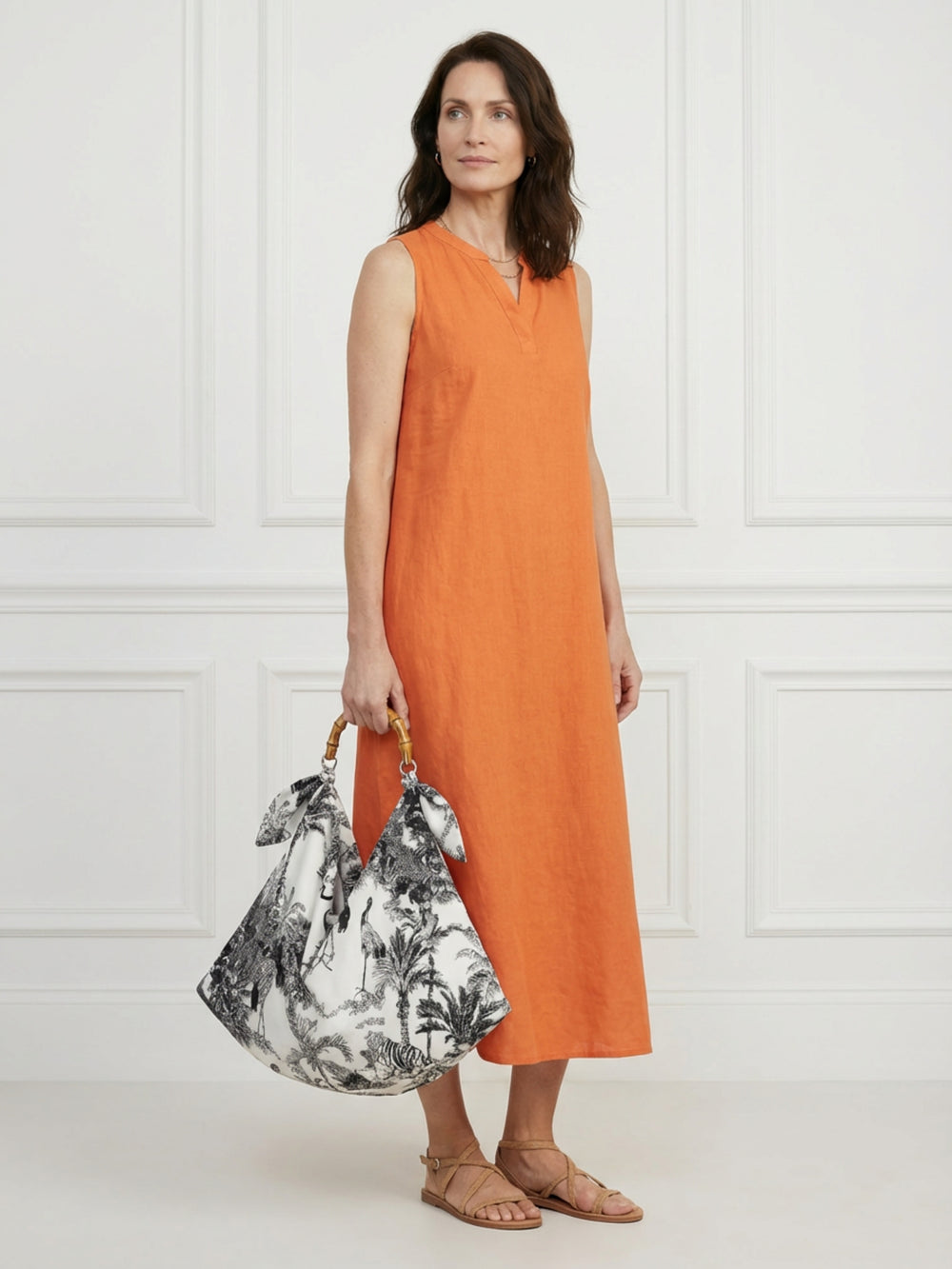 Serendipity Handkerchief Bag - Black & White Crane