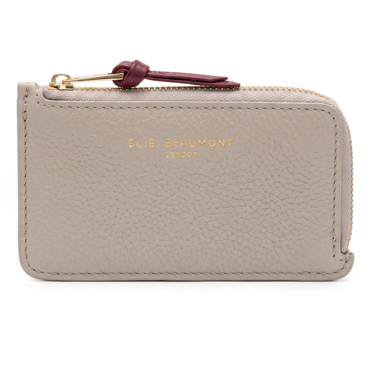 Coin Cardholder Ash Grey-Oxblood