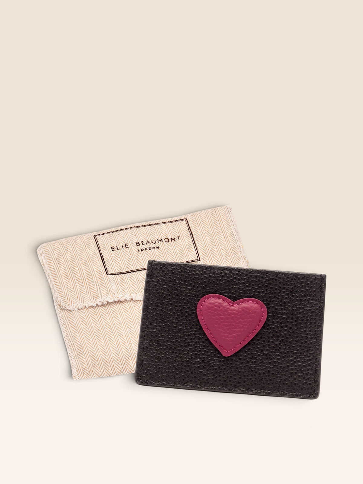 Cardholder Heart Black-Berry