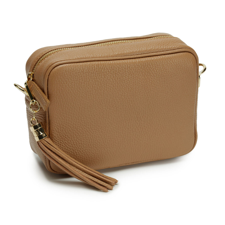 Crossbody Camel (Charcoal Stripe)
