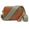 Crossbody Dark Tan (Teal Peacock)