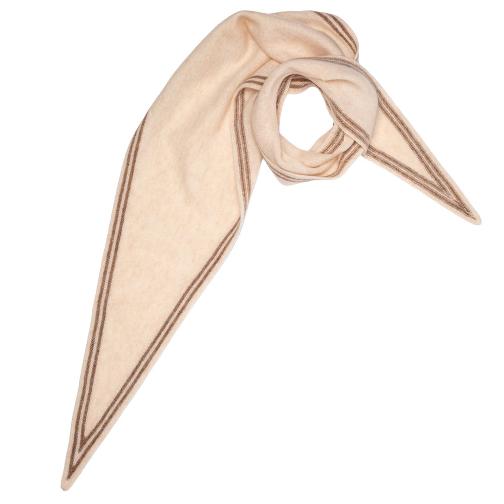 Triangle Wool Neck Tie scarf - Oat
