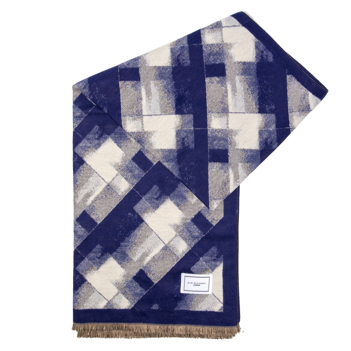 Winter Scarf - Ink Blue Abstract