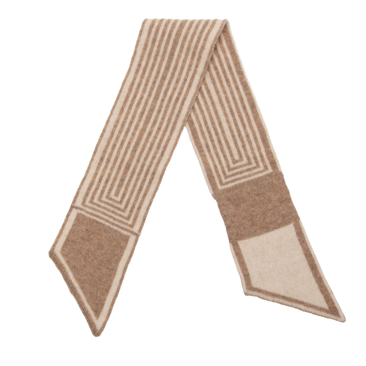Pull Through Neck Tie scarf - Oat Stripes