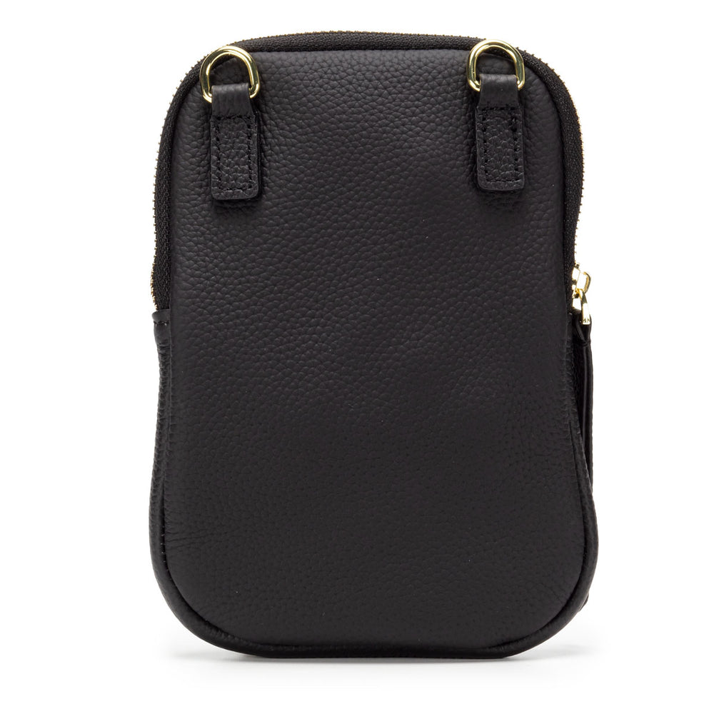 Phone Bag  - Black Chevron Velvet