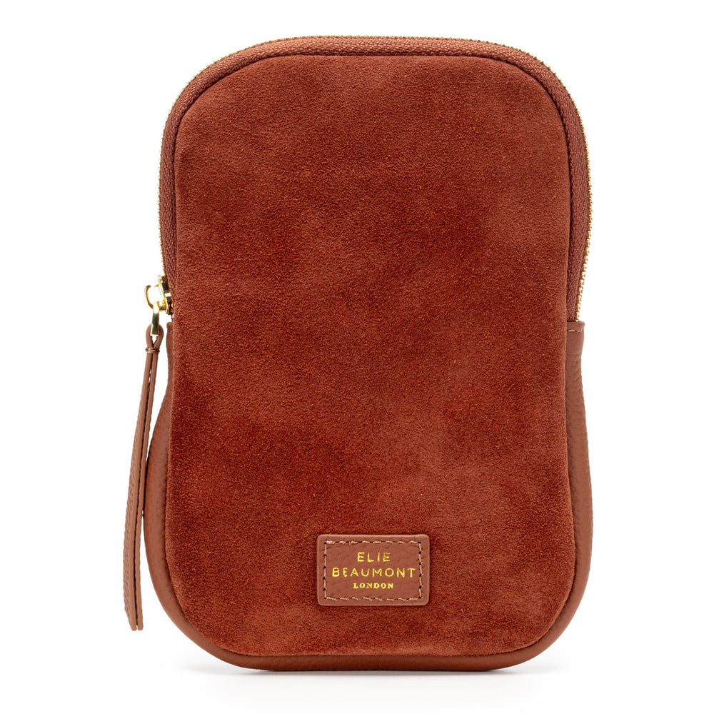 Phone Bag  - Tan Suede