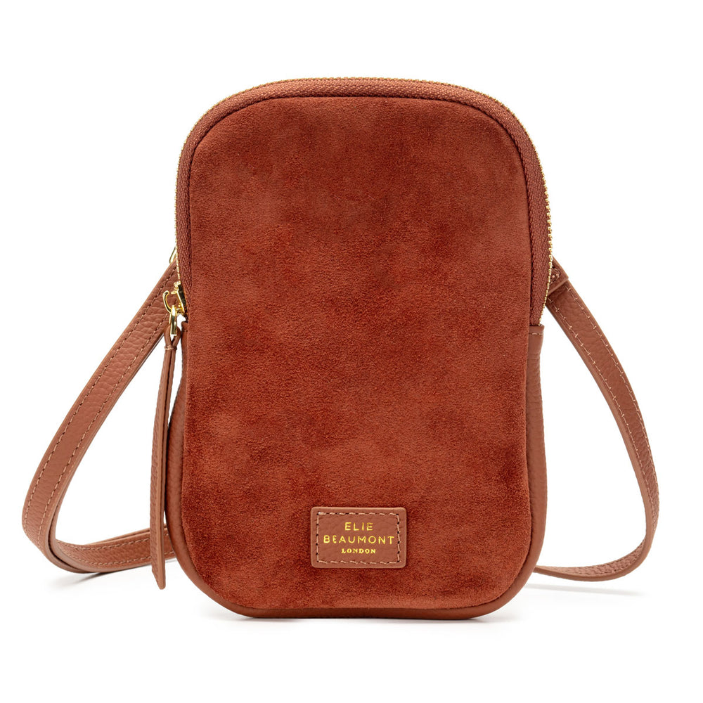 Phone Bag  - Tan Suede