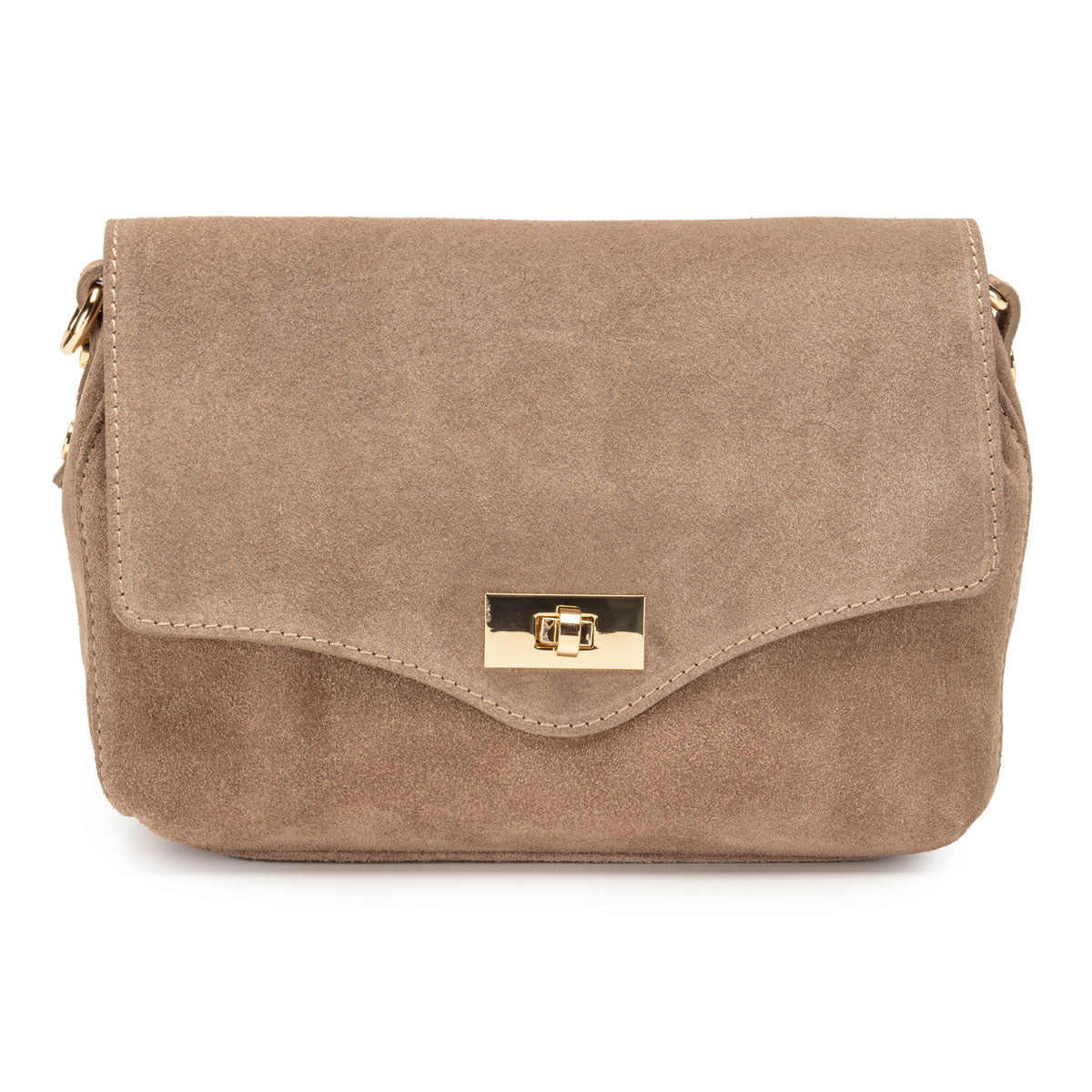 Twist Clasp Suede - Mink Midi