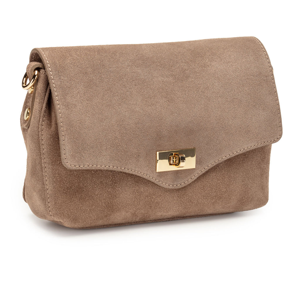 Twist Clasp Suede - Mink Midi