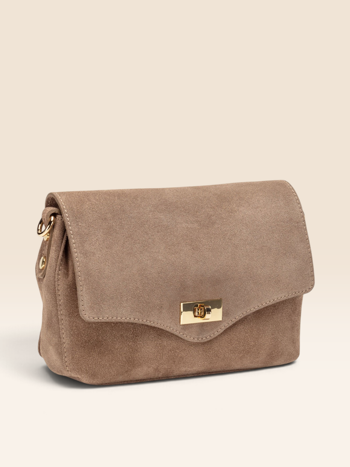 Twist Clasp Suede - Mink Midi