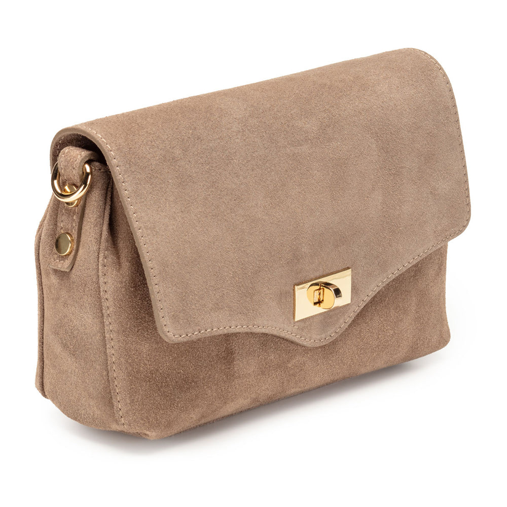 Twist Clasp Suede - Mink Midi