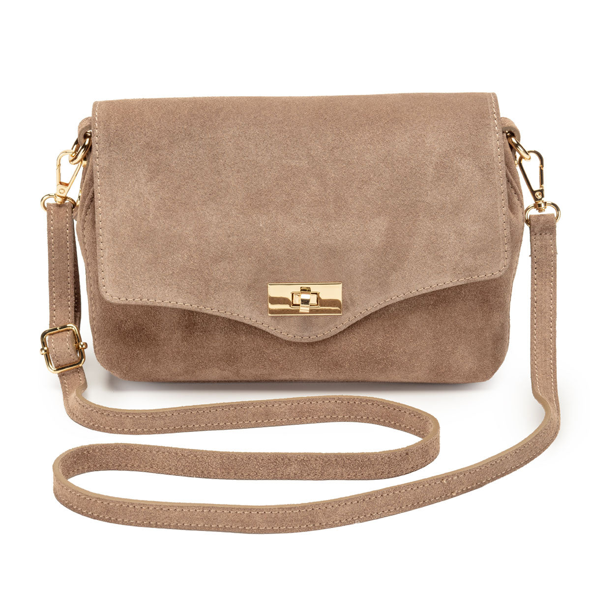 Twist Clasp Suede - Mink Midi
