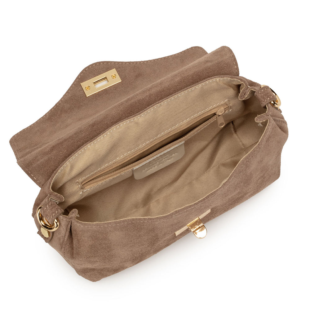 Twist Clasp Suede - Mink Midi