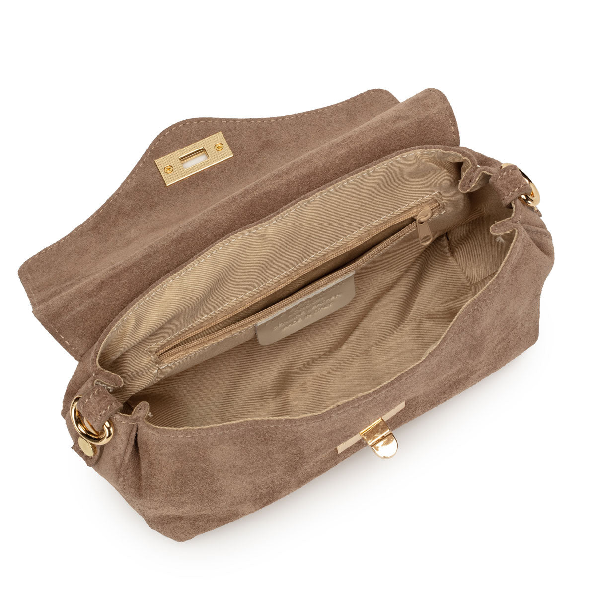 Twist Clasp Suede - Mink Midi