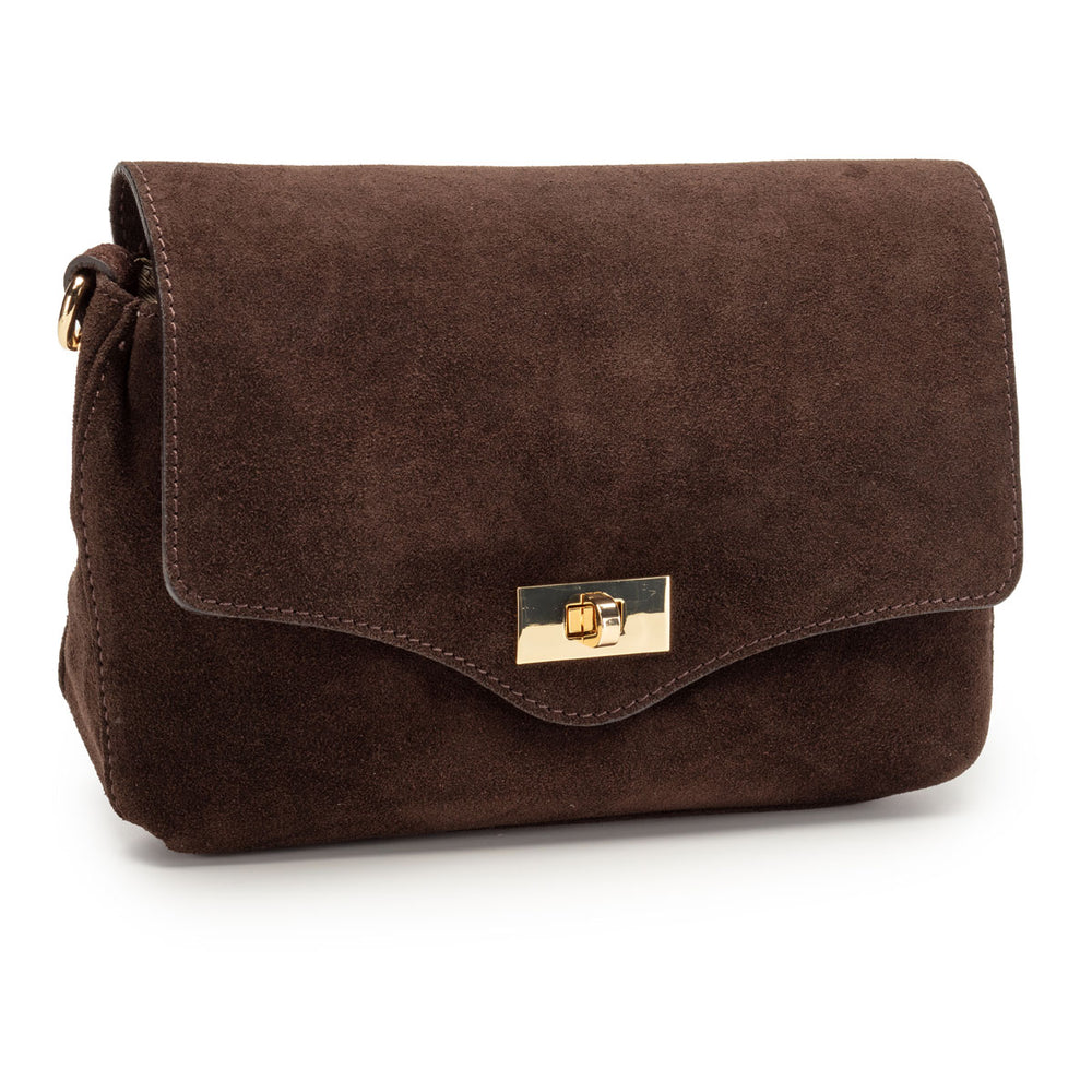 Twist Clasp Suede - Chocolate Midi