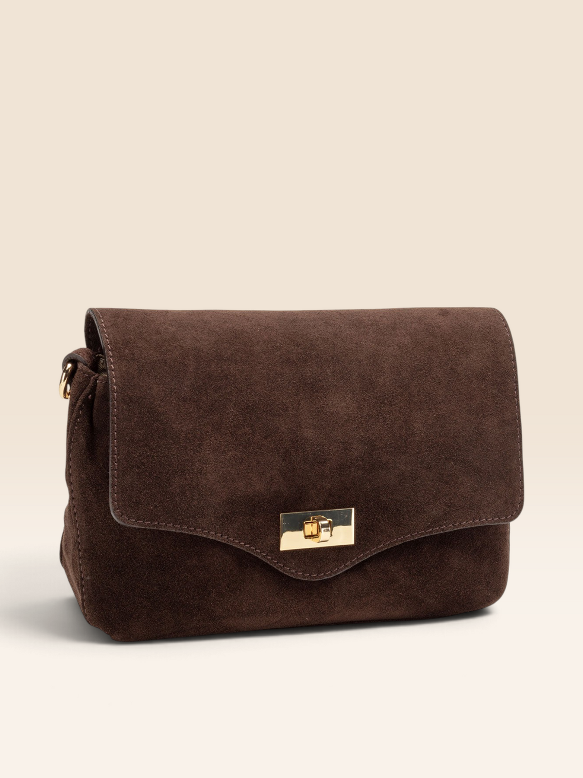 Twist Clasp Suede - Chocolate Midi
