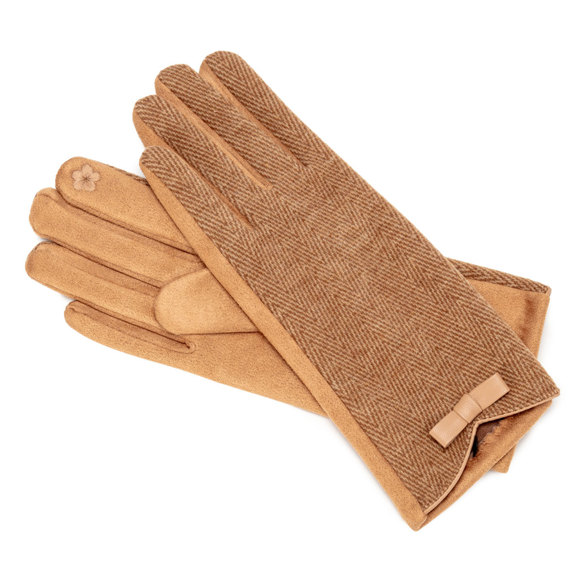 Gloves Herringbone - Camel