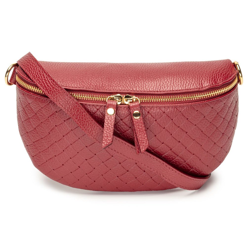 Woven Sling Bag Oxblood - Midi size