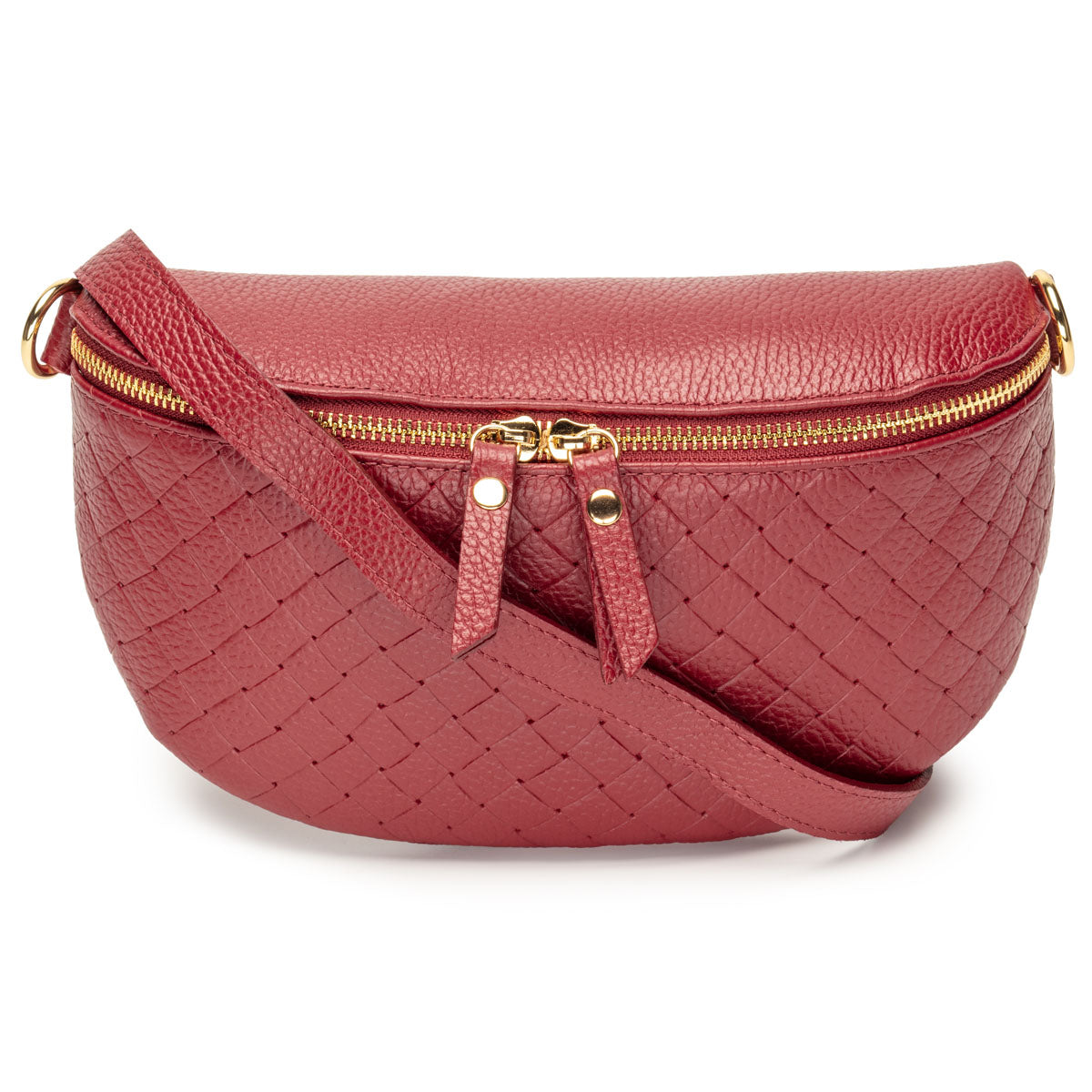 Woven Sling Bag Oxblood - Midi size