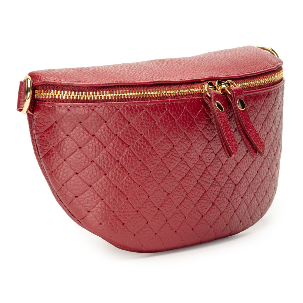 Woven Sling Bag Oxblood - Midi size