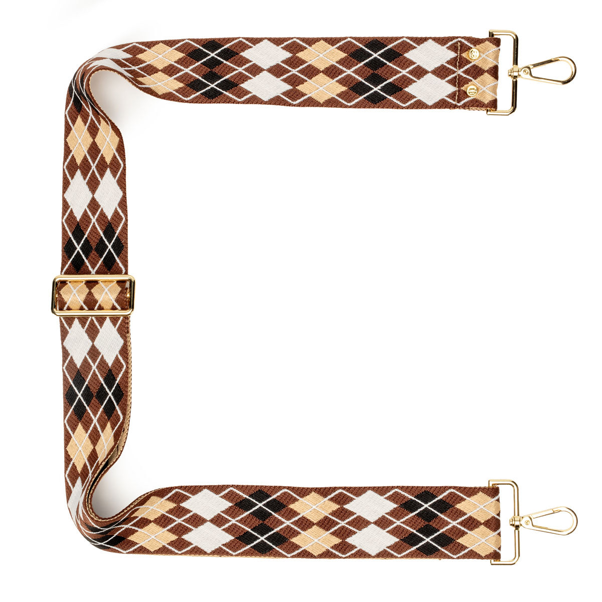 Crossbody strap - Chocolate Argyll