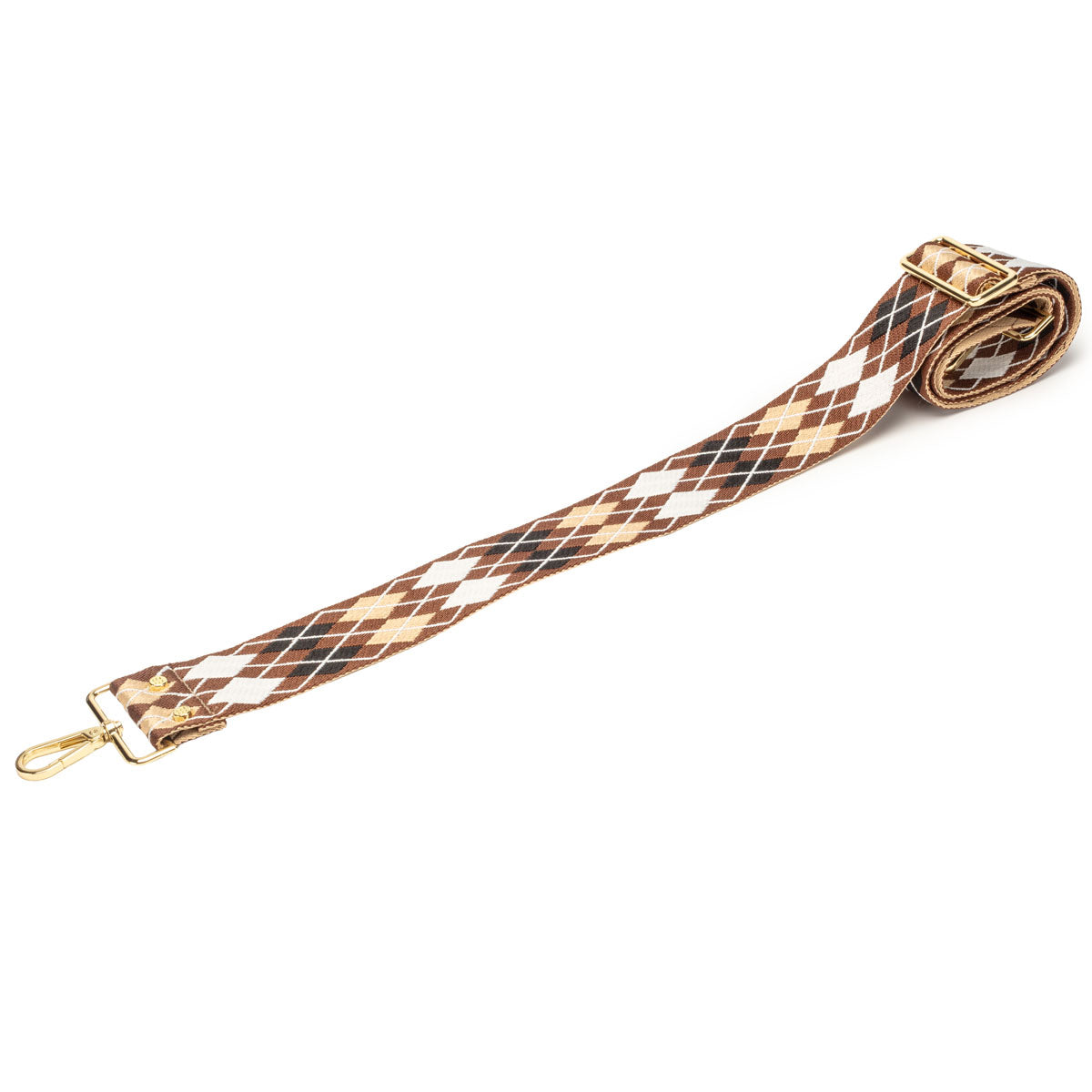 Crossbody strap - Chocolate Argyll
