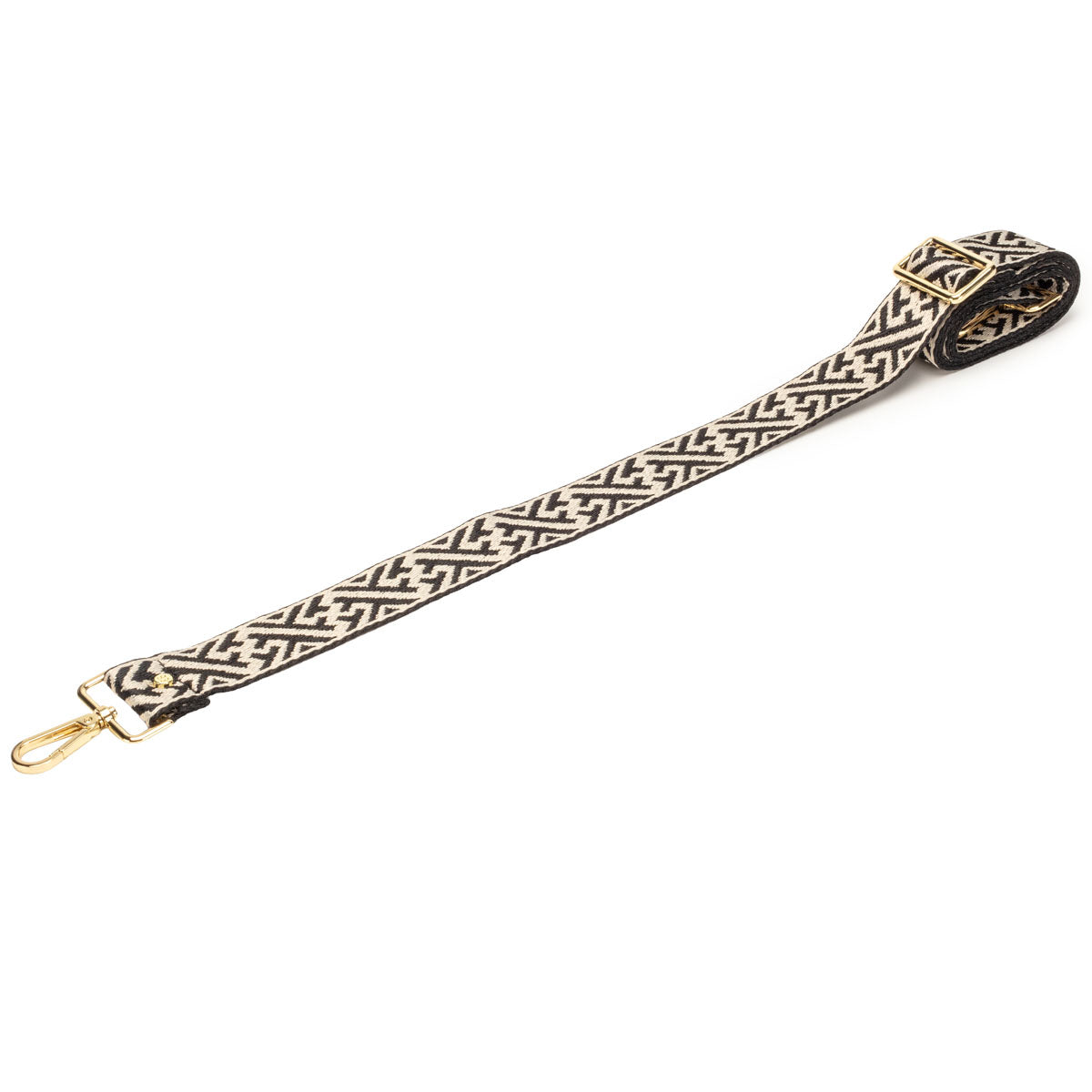Crossbody strap - Black Ivory Maze
