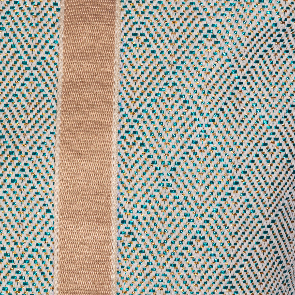 Summer Tote - Aqua Geometric basket weave