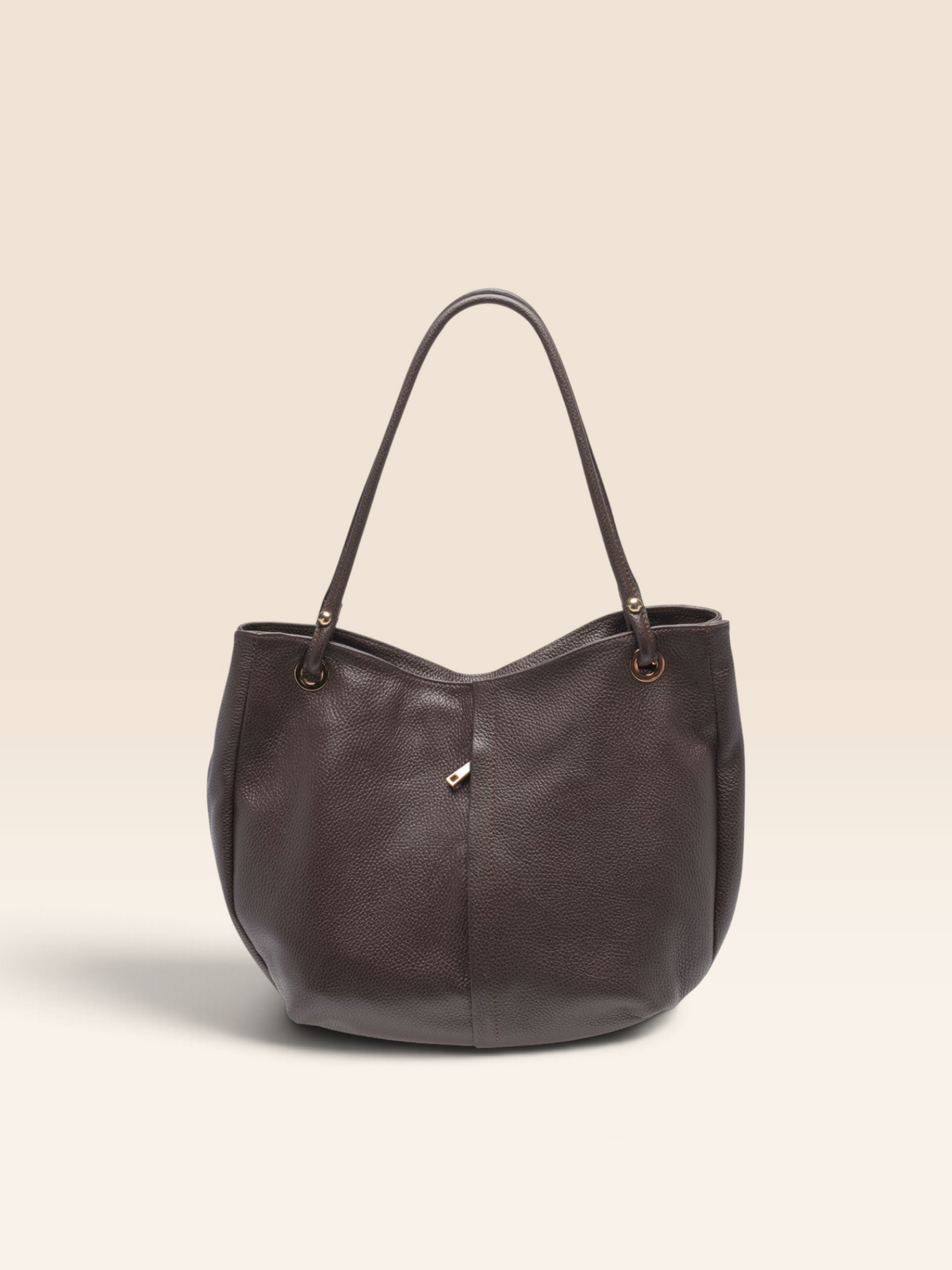 Curved Soft Tote - Chocolate