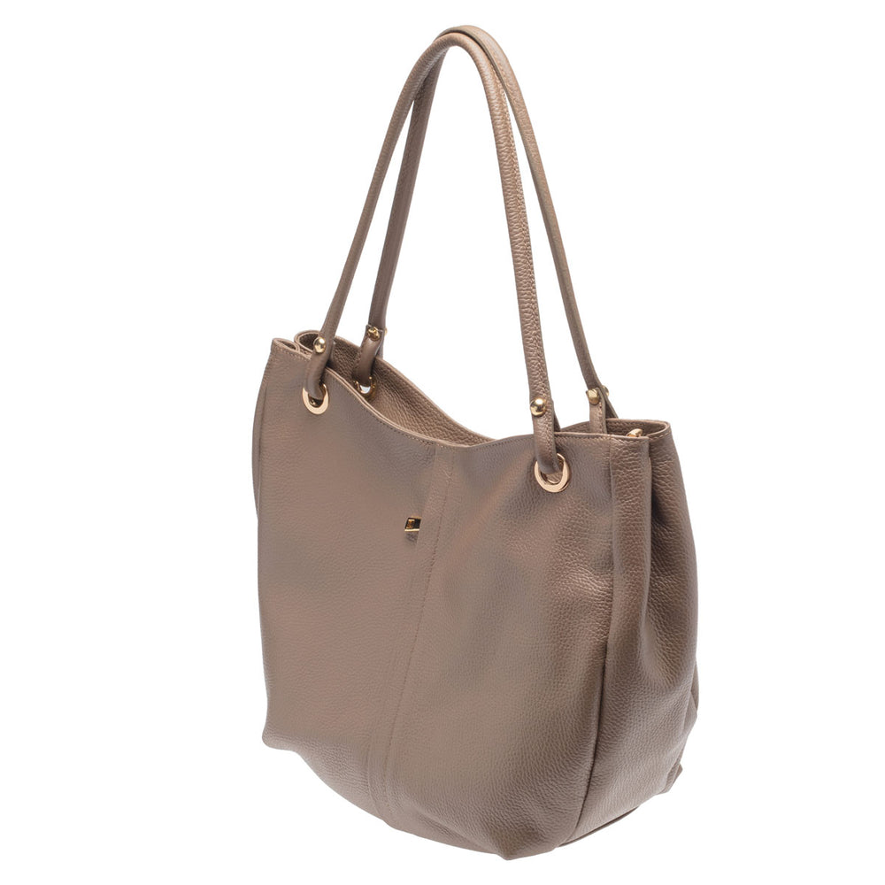 Curved Soft Tote - Mink