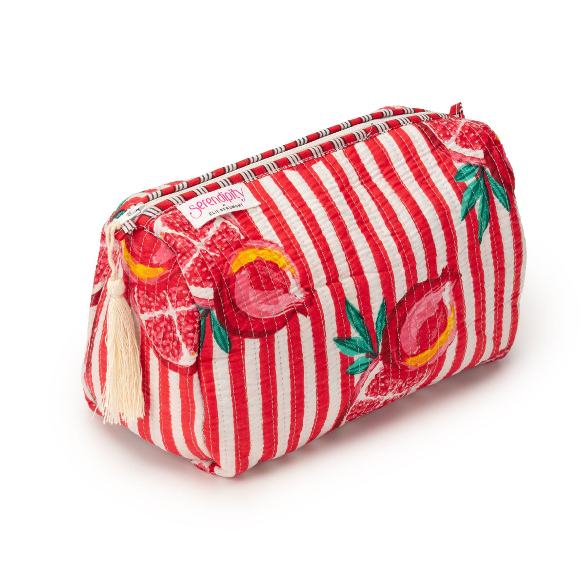 Serendipity Cotton Cosmetic Bag Set - Pink Pomegranate