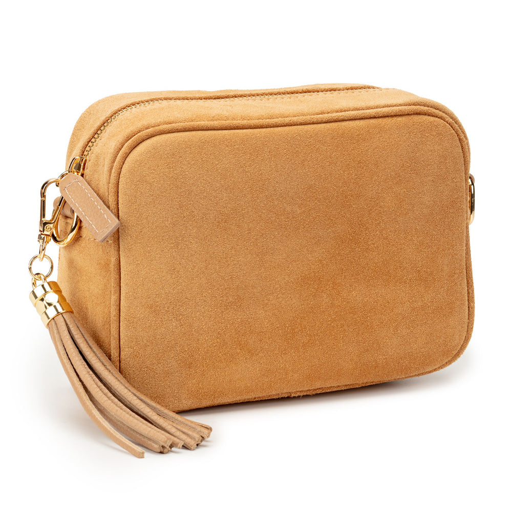 Crossbody Tassel Suede - Caramel