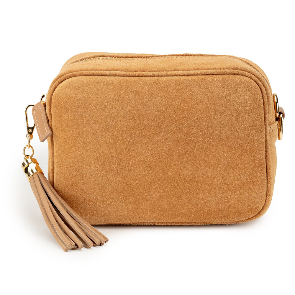 Crossbody Tassel Suede - Caramel