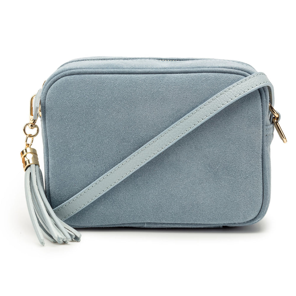 Crossbody Tassel Suede - Powder Blue