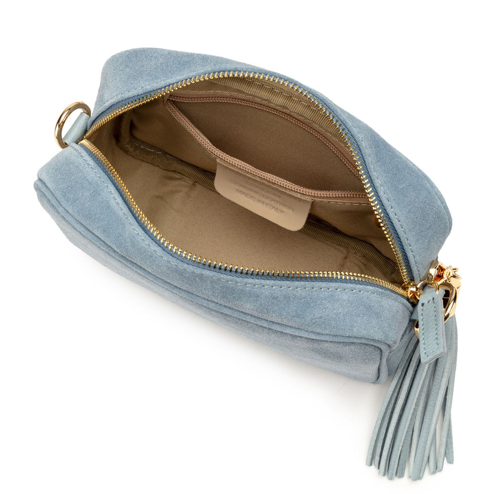 Crossbody Tassel Suede - Powder Blue