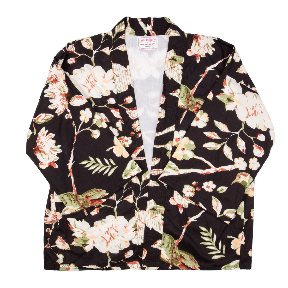 Serendipity Kimono Short - Black Meadow